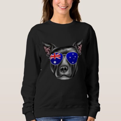 OZ Flag Staffordshire Bull Terrier Dog Australia P Sweatshirt