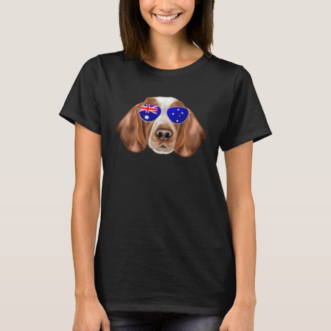 OZ Flag Welsh Springer Spaniel Dog Australia Pocke T-Shirt (Front)