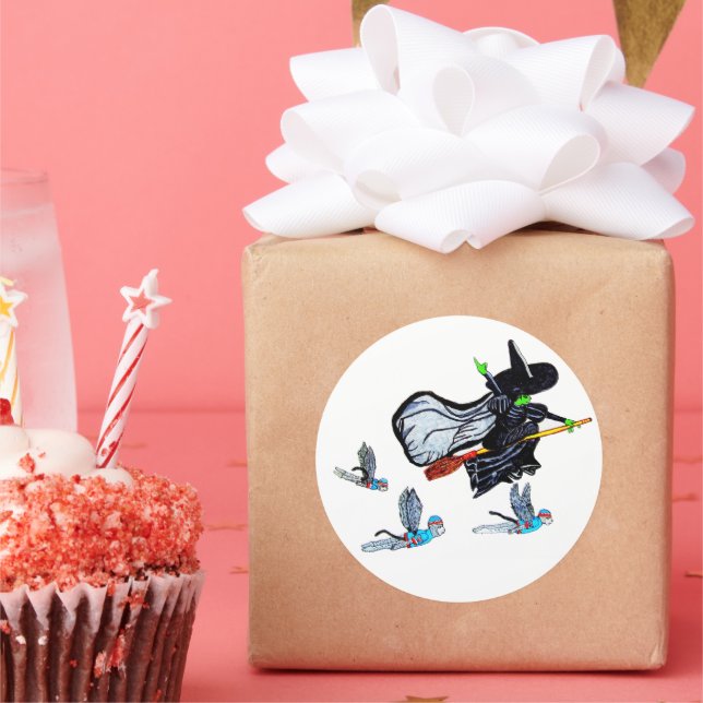 OZ IF YOU THINK I'M A BAD WITCH   CLASSIC ROUND STICKER (Party)