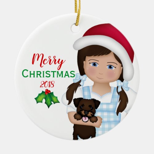 OZ Merry Christmas Dorothy Ruby Slippers Ceramic Ornament