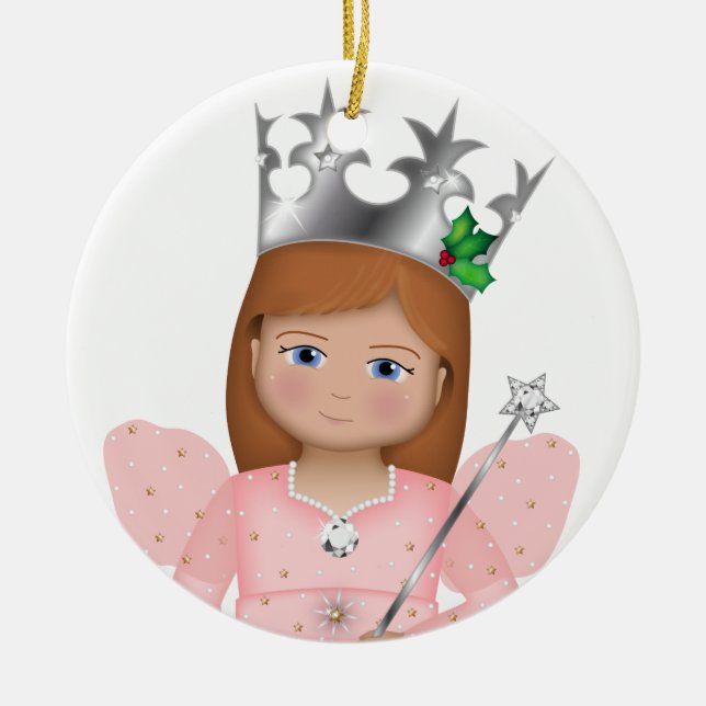 Oz Merry Christmas Glinda The Good Witch Ceramic Ornament (Front)