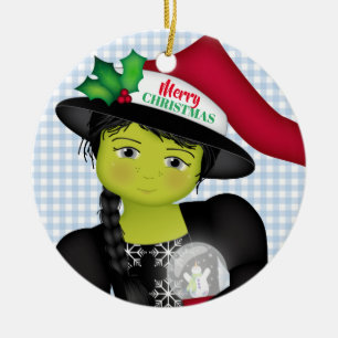 Oz Merry Christmas  Wicked Witch Ceramic Ornament