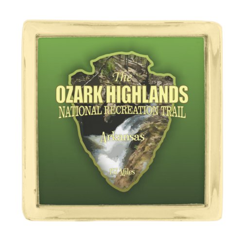 Ozark Highlands arrowhead Gold Finish Lapel Pin