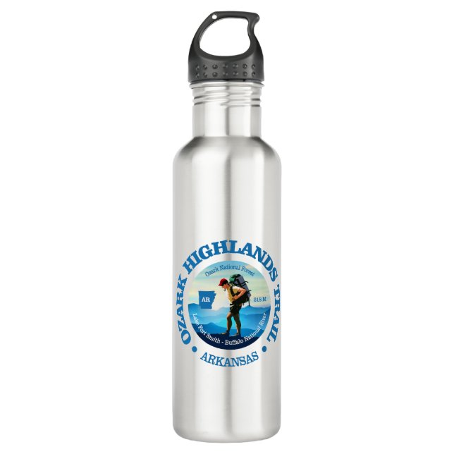 Ozark Highlands Trail (C) Stainless Steel Water Bottle (Front)