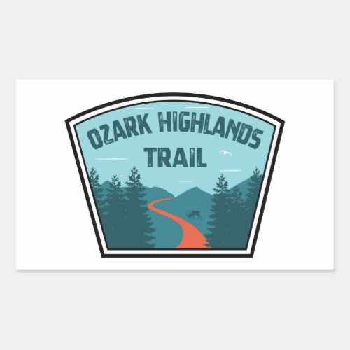 Ozark Highlands Trail Rectangular Sticker