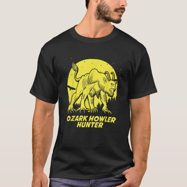 Ozark Howler Hide Seek Hunter Champion Cryptid T-Shirt (Front)