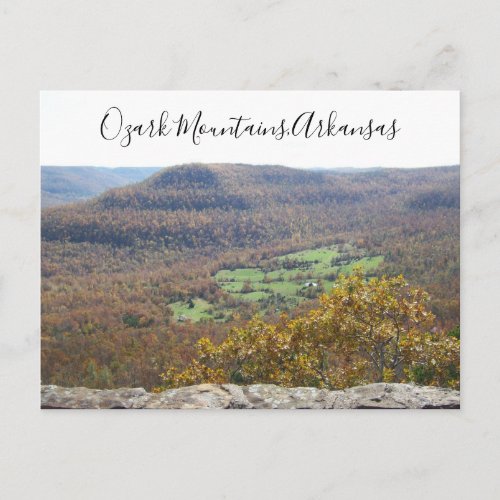 Ozark Mountains Arkansas Travel Fall Trees Postcard