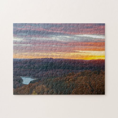 Ozark Mountains Autumn Sunset Jigsaw Puzzle