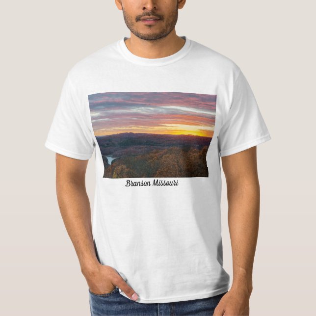 Ozark Mountains Autumn Sunset T-shirt (Front)