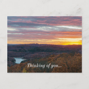 Ozark Mountains Autumn Sunset Thinking Of You Postcard