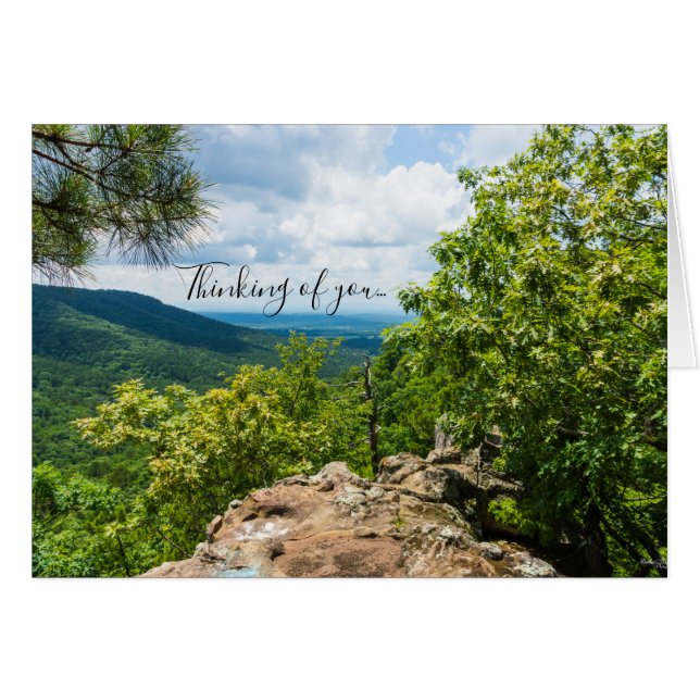 Ozark National Forest Cliff View Thinking You Car Cards (Front Horizontal)