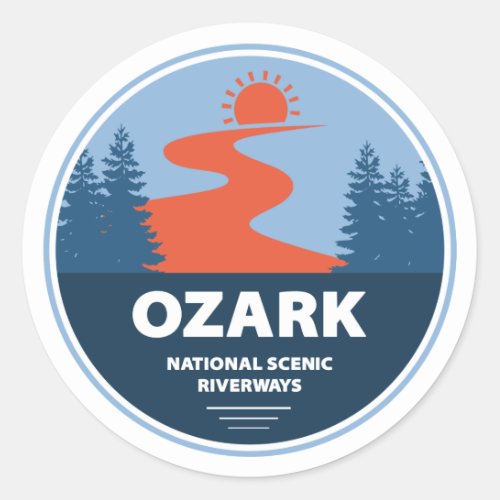 Ozark National Scenic Riverways Classic Round Sticker