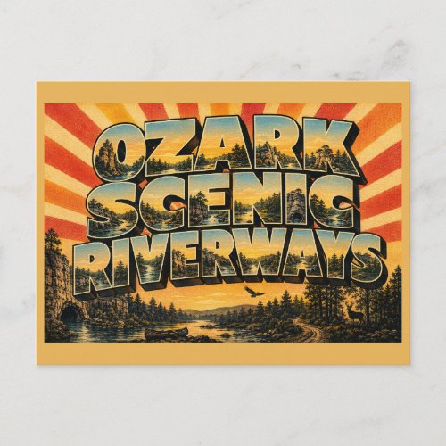 Ozark National Scenic Riverways MO Vintage Travel Postcard
