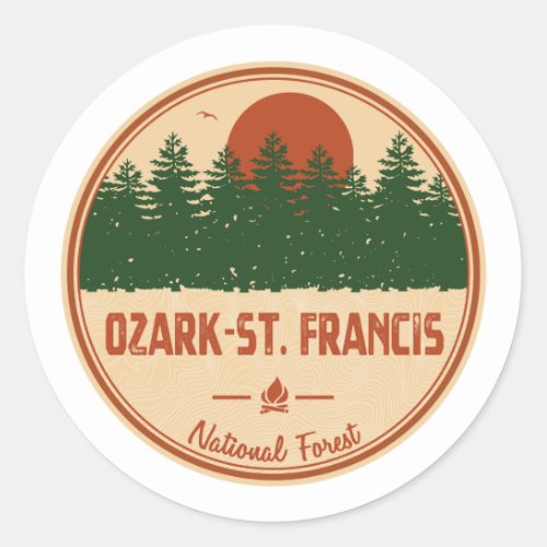 Ozark_St Francis National Forest Classic Round Sticker