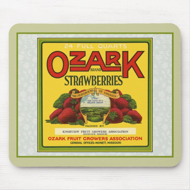 Ozark Strawberries Mouse Pad (Front)