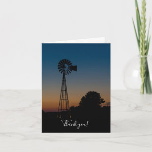 Ozark Sunset Windmill Thank You Card