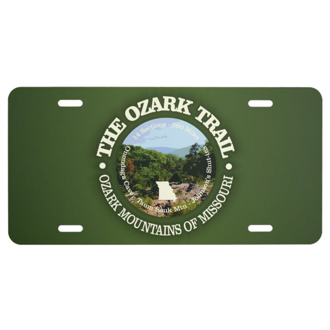 Ozark Trail (rd) License Plate (Front)