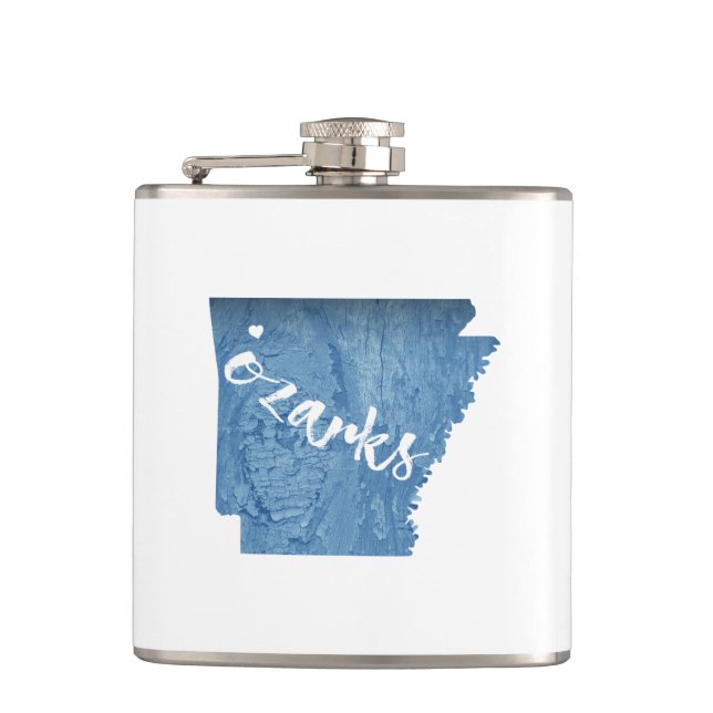 Ozarks, Arkansas Wood Grain Flask (Front)
