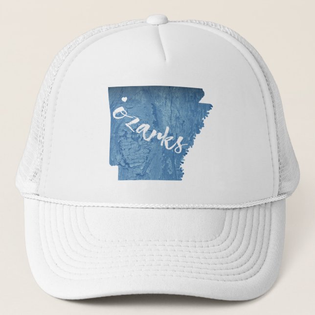 Ozarks, Arkansas Wood Grain Trucker Hat (Front)