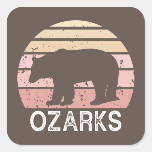 Ozarks Bear Square Sticker