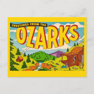 Ozarks Greeting Colorful Postcard
