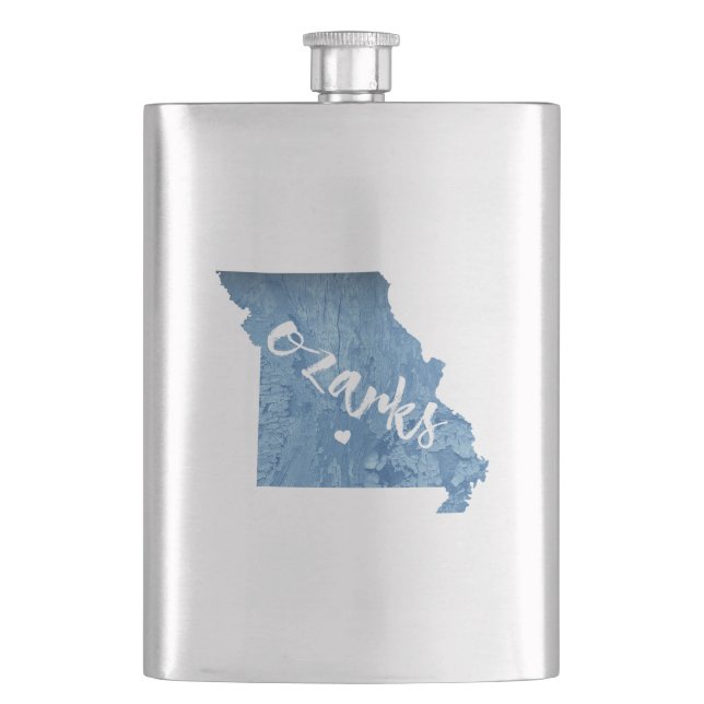 Ozarks, Missouri Wood Grain Flask (Front)