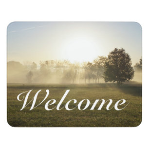 Ozarks Morning Fog Welcome Door Sign