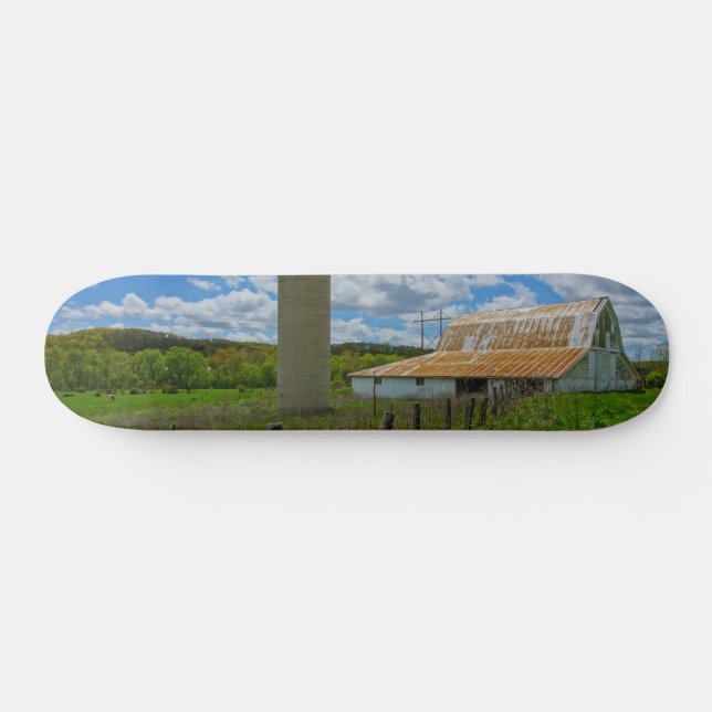Ozarks Old Barn and Silo Skateboard Deck (Horz)