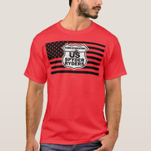 Ozarks Spyder Ryders Chapter - Black Flag & Logo T-Shirt