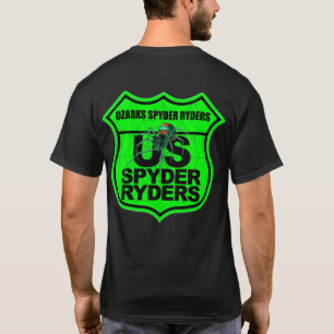 Ozarks Spyder Ryders Chapter - Logo 2-Sided Green T-Shirt