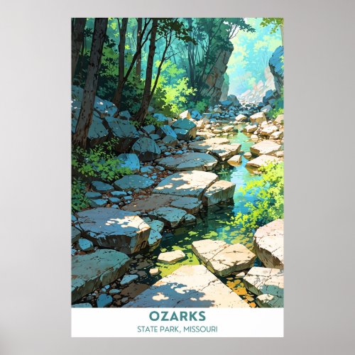 Ozarks State Park Missouri Poster