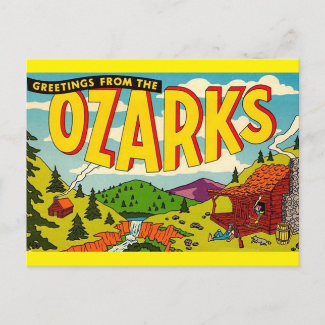 OZARKS Vintage Travel Postcard (Front)
