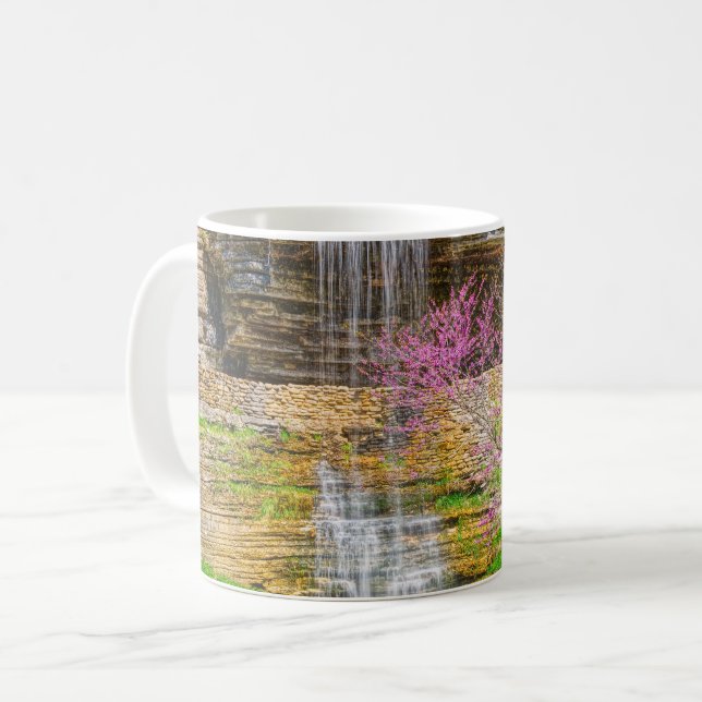 Ozarks Waterfall Spring Bluff Coffee Mug (Front Left)