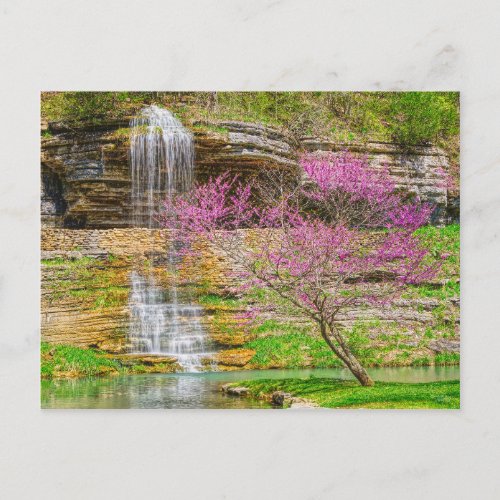 Ozarks Waterfall Spring Bluff Postcard