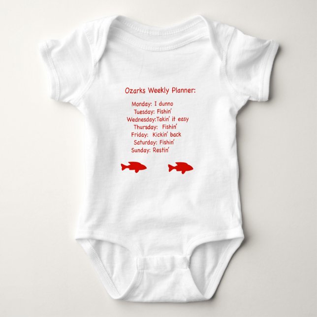 Ozarks Weekly Planner Baby Bodysuit (Front)