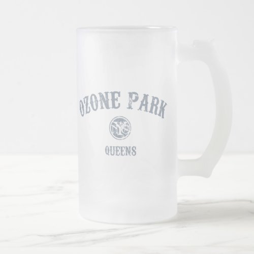 Ozone Park Frosted Glass Beer Mug