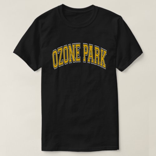 Ozone Park Ny Queens Varsity Style Amber Text  T_Shirt