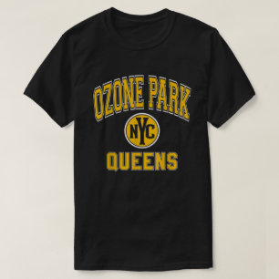 Ozone Park Queens Nyc Varsity Style Amber Print T-Shirt