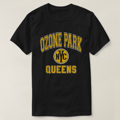 Ozone Park Queens Nyc Varsity Style Amber Print  T_Shirt