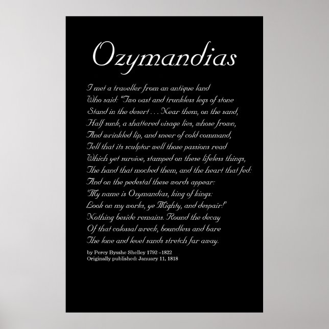 Ozymandias  poster (Front)