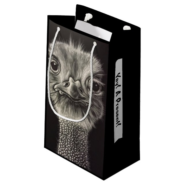 Ozzie Ostrich Gift Bag (Back Angled)