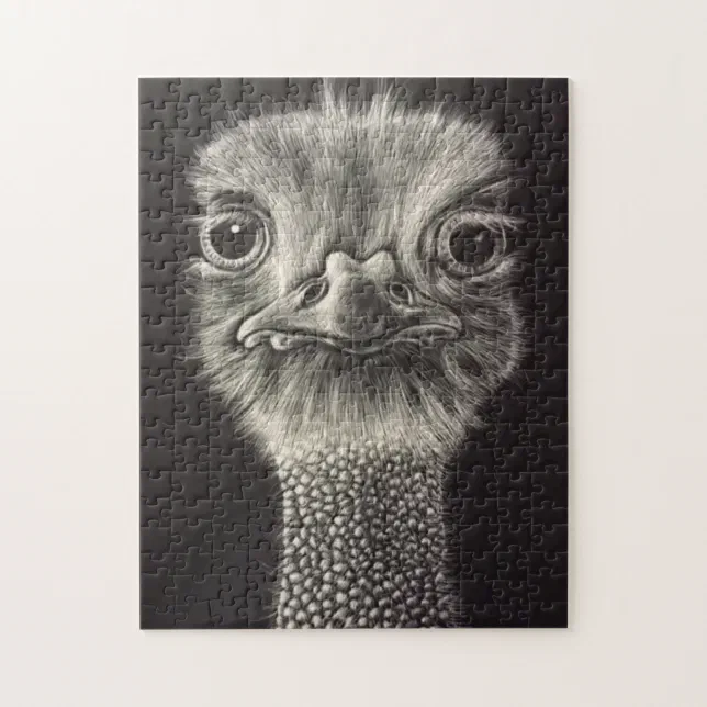 Ostrich scratchboard -- one of a kind Ozzie