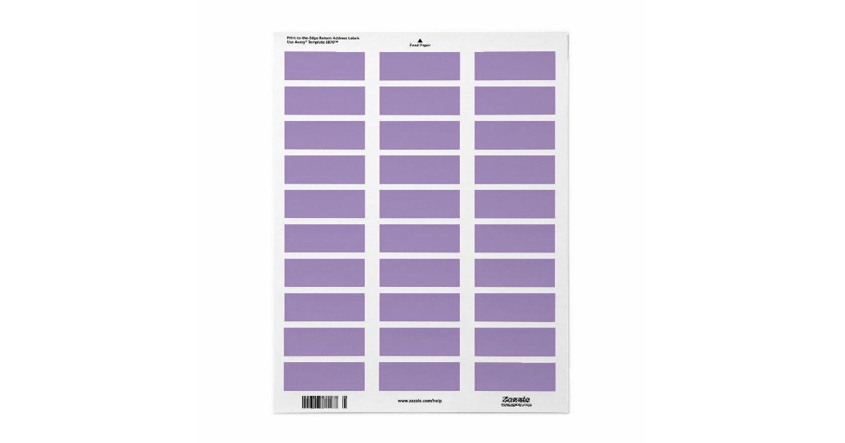 P01 Purple Color Label | Zazzle