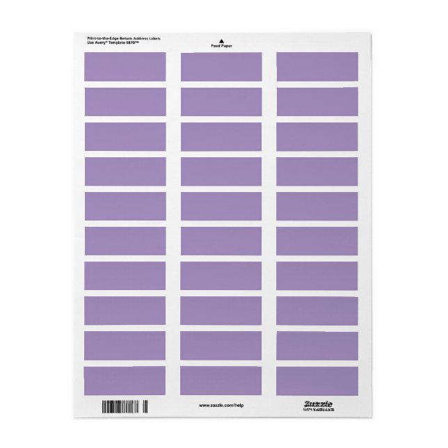 P01 Purple Color Label (Full Sheet)