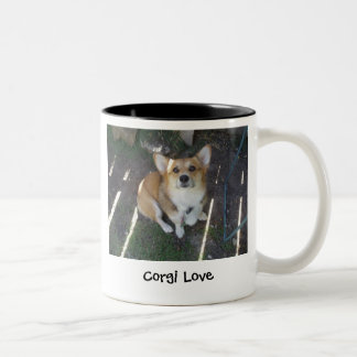 P1010220, Corgi Love, Corgi lovePhotography by ... Two-Tone Coffee Mug