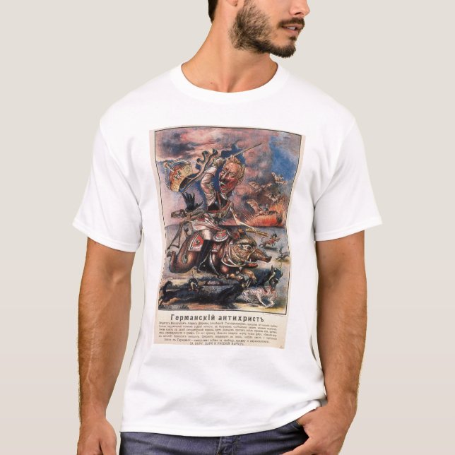 P1331 - The German Anti-Christ_Propaganda Poster T-Shirt (Front)