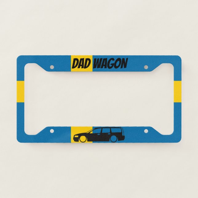 P2 R Dad Wagon License Plate Frame (Front)