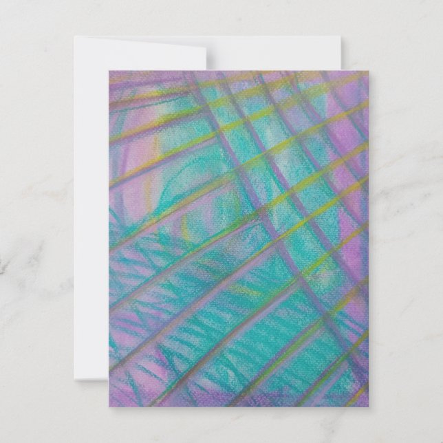 P34 Unique Colorful Abstract Art Note Card (Front)