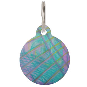 P34 Unique Colorful Abstract Art Pet ID Tag