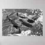 P38 Lightning Composite B&amp;w Poster at Zazzle